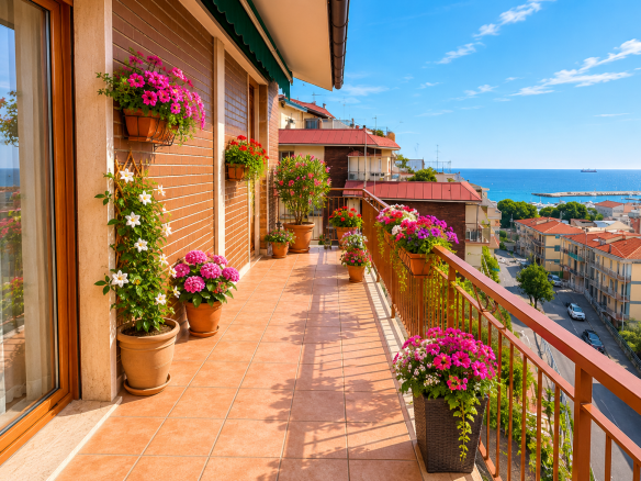 Trilocale vista mare con box, Varazze